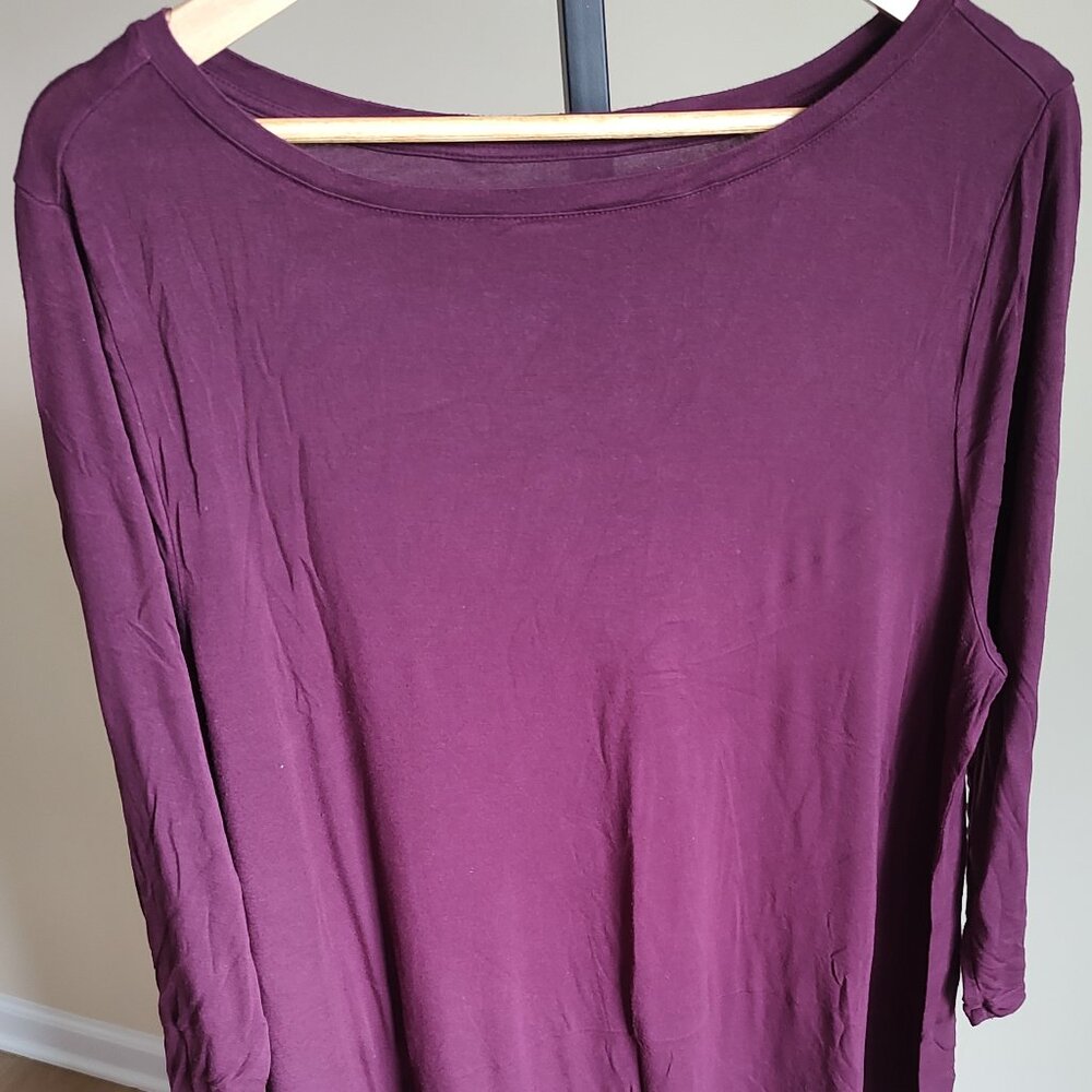 Amazon Essentials Plum 3/4 Length Sleeve Dress - Size XXL